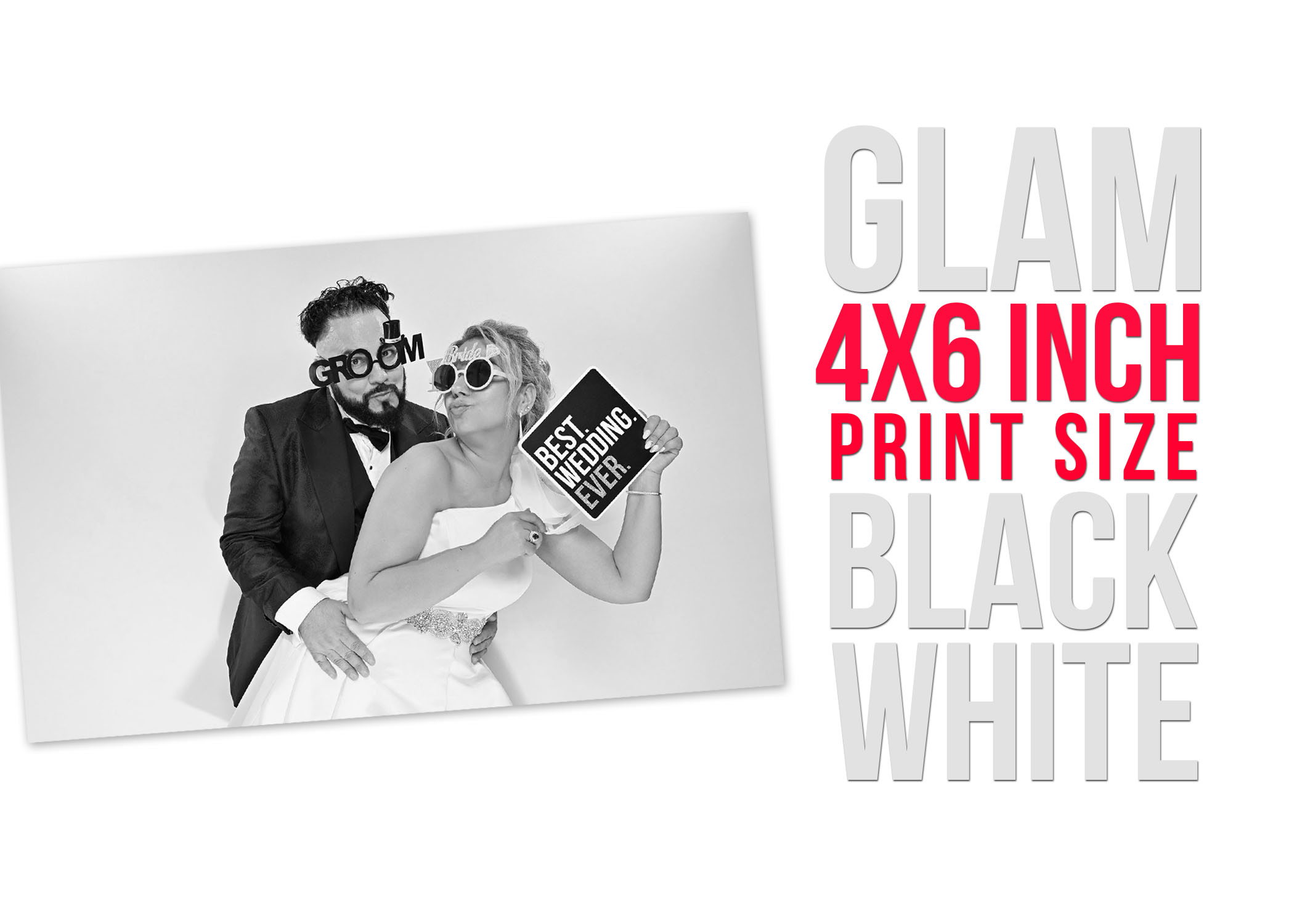 Glam 4x6inch - Black And White