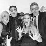 wedding reception photo booth glam